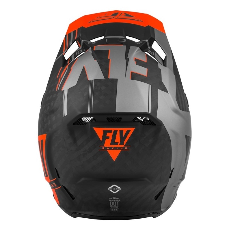 Motocross kaciga FLY Racing Formula Vector crno-sivo-narančasta