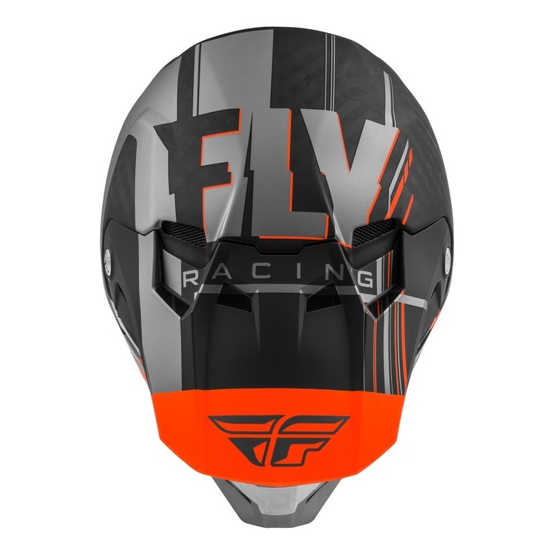 Motocross kaciga FLY Racing Formula Vector crno-sivo-narančasta