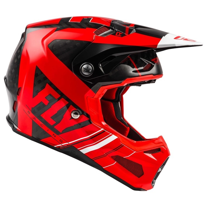 Motocross kaciga FLY Racing Formula Vector crno-bijelo-crvena
