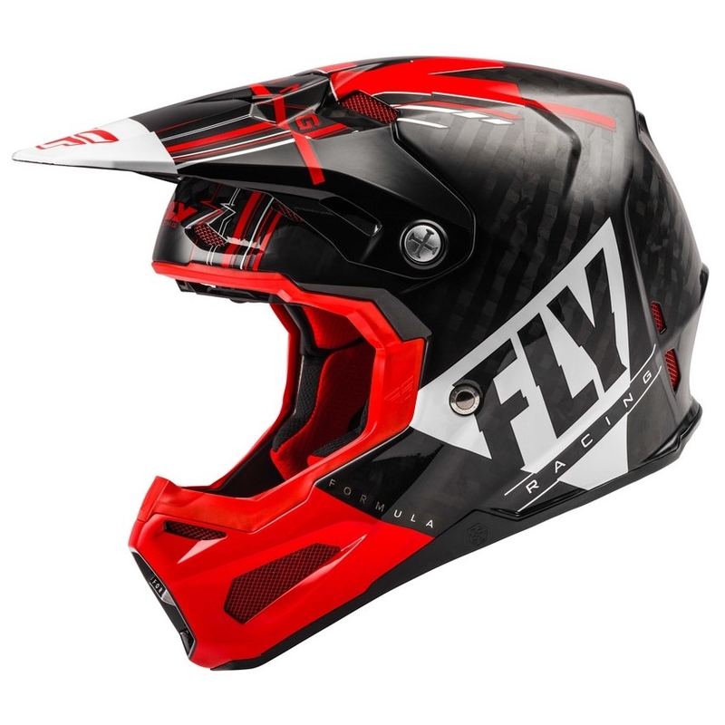 Motocross kaciga FLY Racing Formula Vector crno-bijelo-crvena