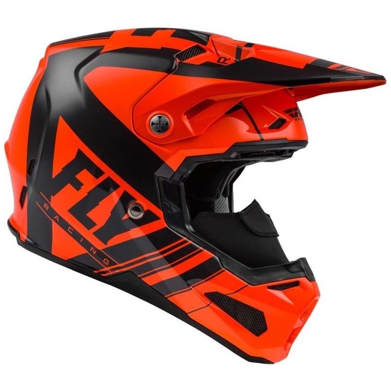 Motocross kaciga FLY Racing Formula Vector crno-fluo narančasta