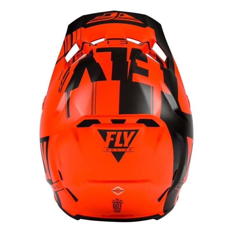 Motocross kaciga FLY Racing Formula Vector crno-fluo narančasta