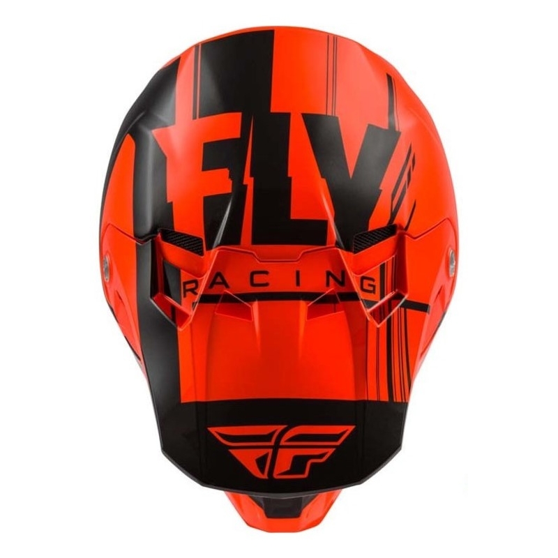 Motocross kaciga FLY Racing Formula Vector crno-fluo narančasta