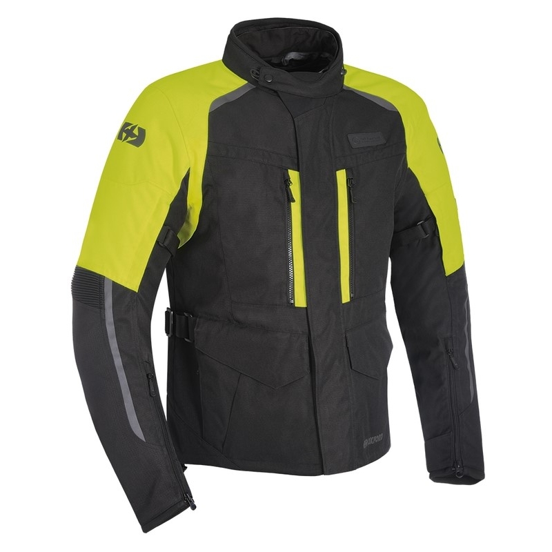 Motociklistička jakna Oxford Advanced Continental crno-fluo žuta