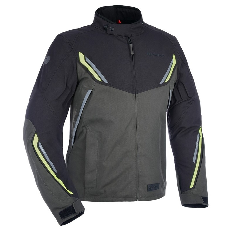 Motociklistička jakna Oxford Advanced Hinterland crno-sivo-fluo žuta