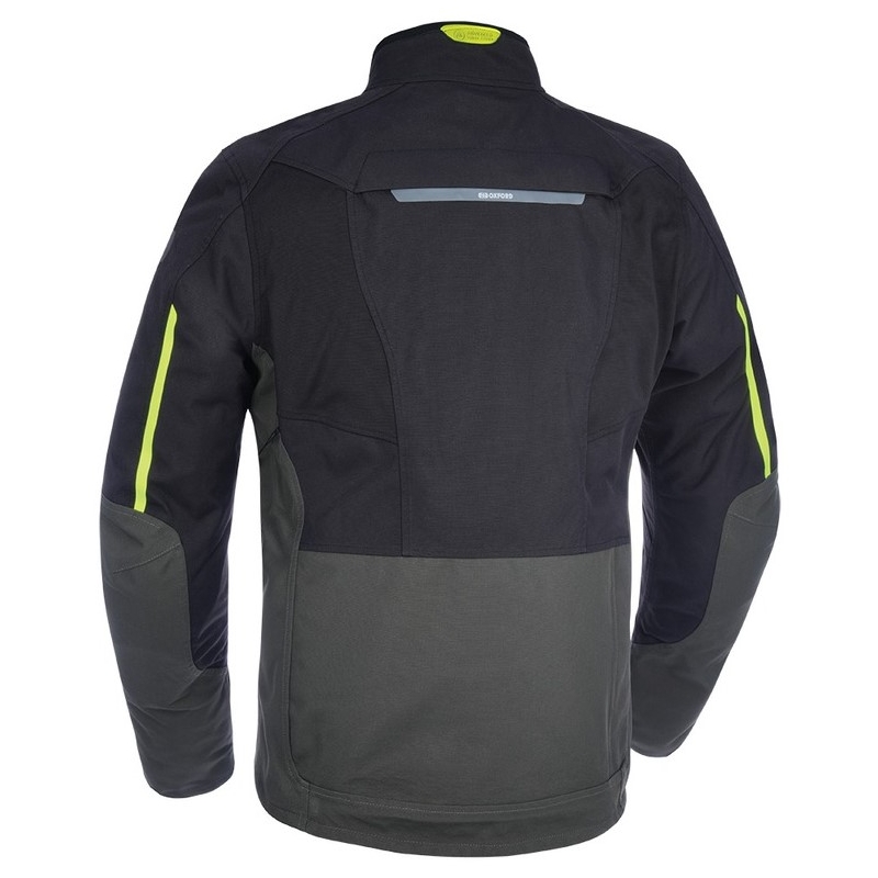 Motociklistička jakna Oxford Advanced Hinterland crno-sivo-fluo žuta