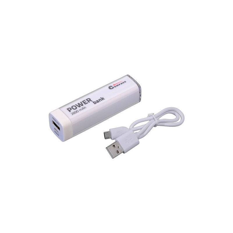 POWER BANK 2600mA bijeli + kabel 30cm