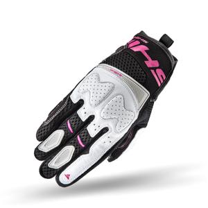 Ženske motorističke rukavice Shima Blaze crno-bijelo-roze