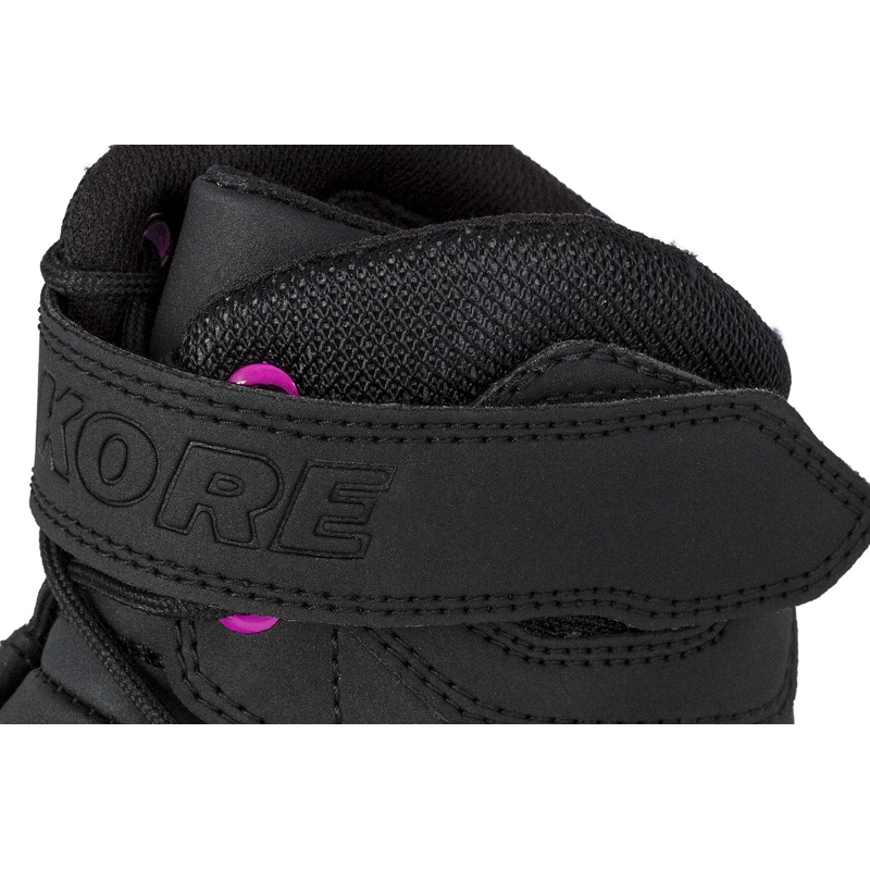 Ženske motorističke čizme Kore Velcro 2.0 crno-ljubičaste
