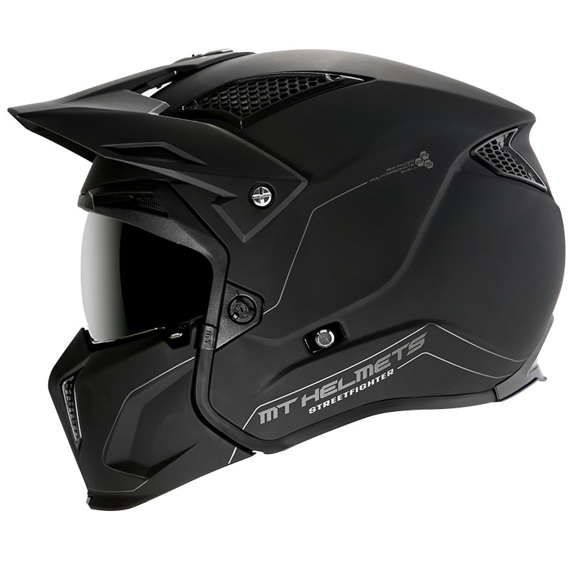 Motociklistička kaciga MT Streetfighter SV Solid black mat - II. kvaliteta