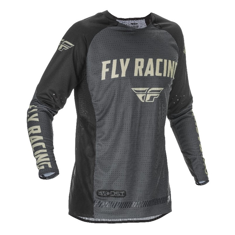 FLY Racing Evolution 2021 motocross majica crno-siva