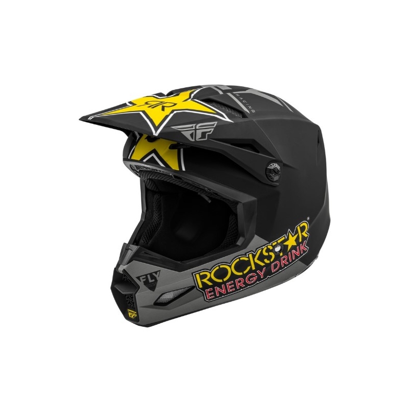 Motocross kaciga FLY Racing Kinetic Rockstar sivo-crno-žuta
