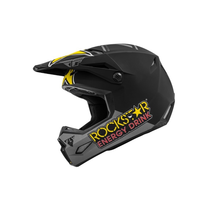 Motocross kaciga FLY Racing Kinetic Rockstar sivo-crno-žuta