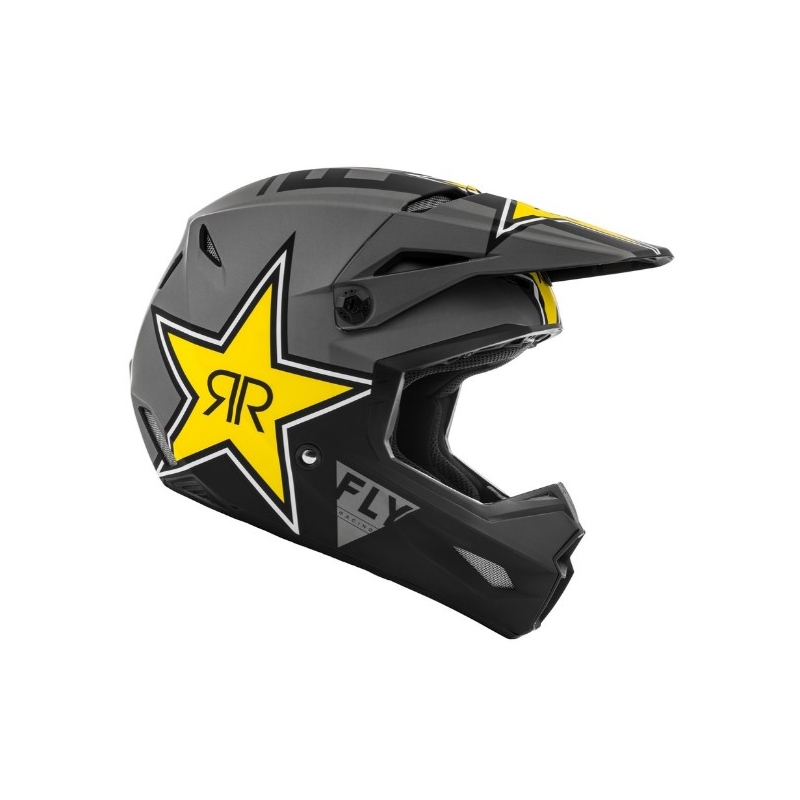 Motocross kaciga FLY Racing Kinetic Rockstar sivo-crno-žuta