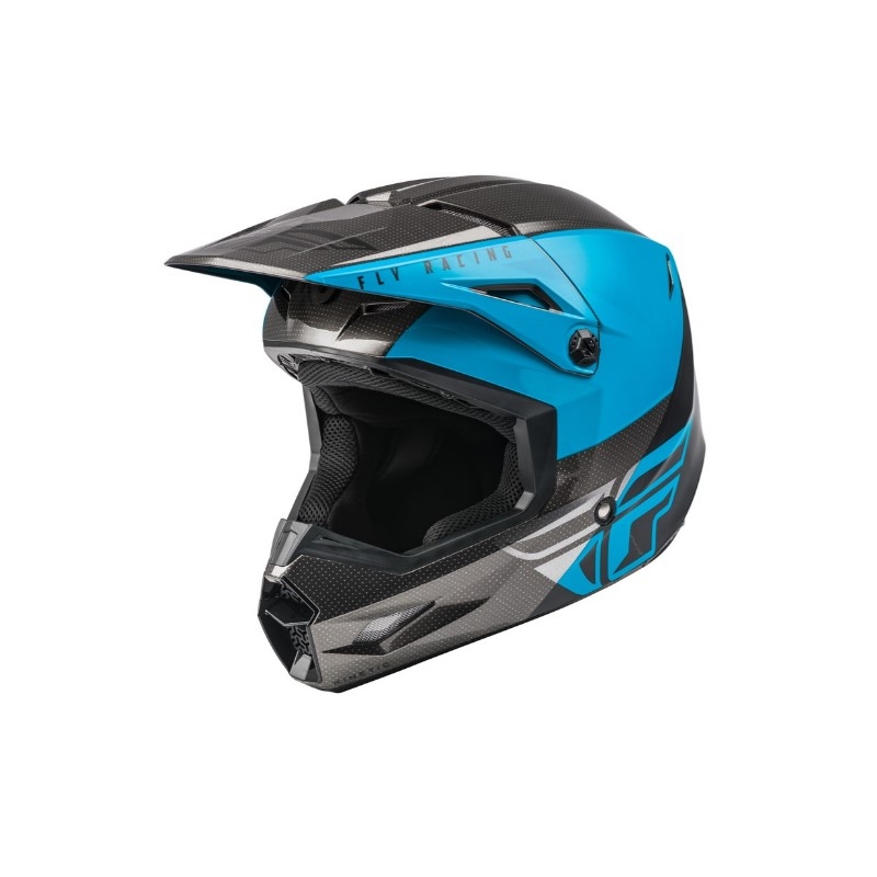 Motocross kaciga FLY Racing Kinetic Straight plavo-sivo-crna