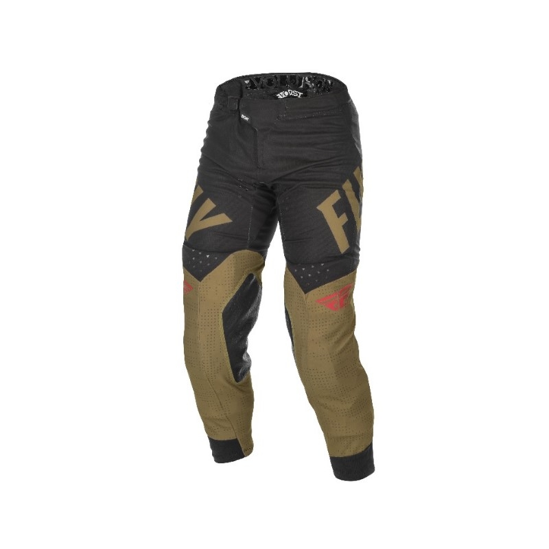 Motocross hlače FLY Racing Evolution 2021 zeleno-crno-crvene