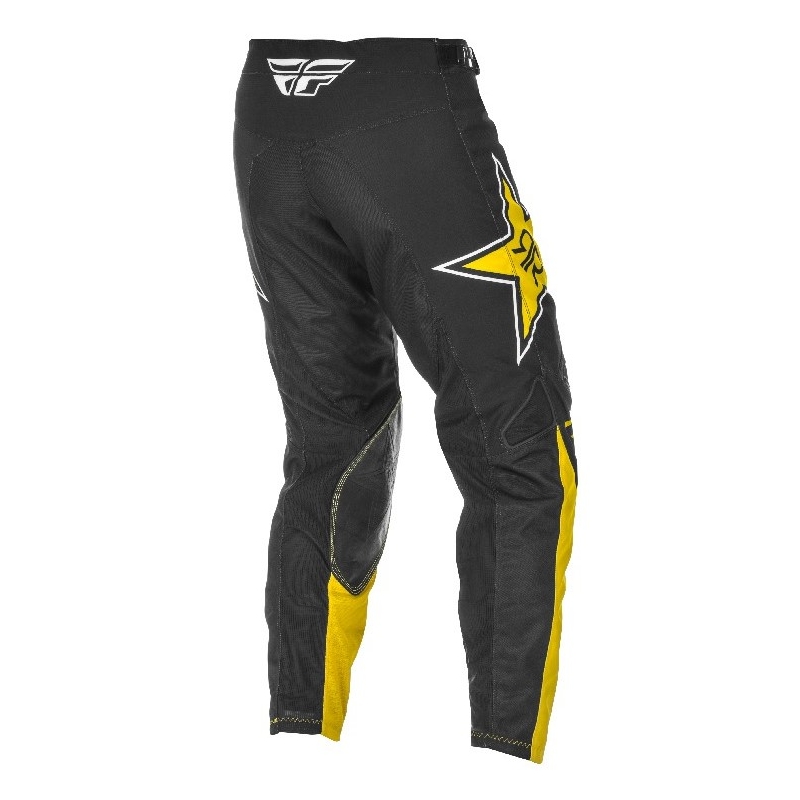 FLY Racing Kinetic Rockstar 2021 motocross hlače žuto-crne
