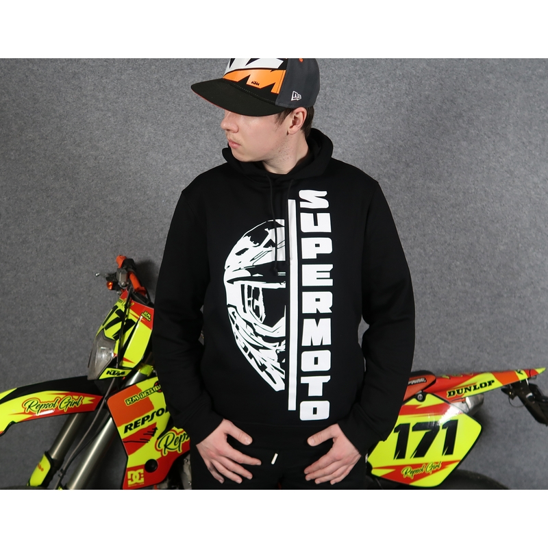 Muški sweatshirt SUPERMOTO crni