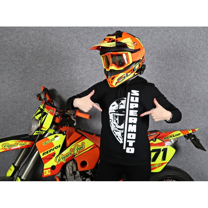 Ženski sweatshirt SUPERMOTO crni rasprodaja