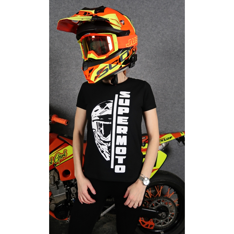 Ženska majica kratkih rukava SUPERMOTO crna