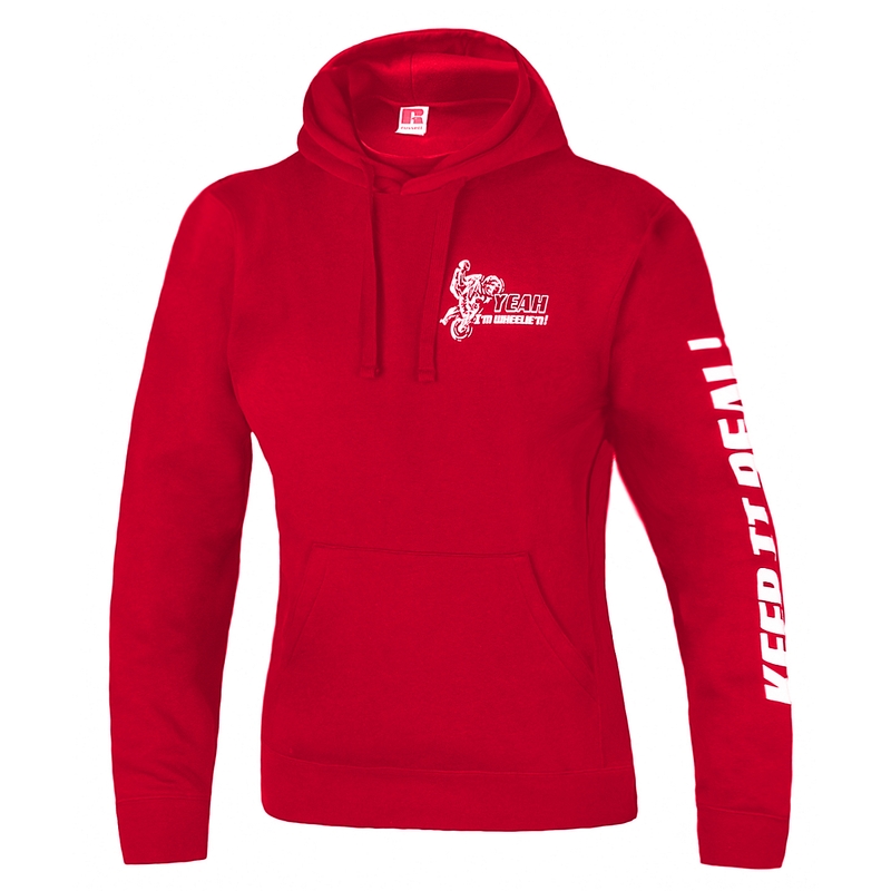 Ženski sweatshirt Catch me if you can crveni - II. kvaliteta