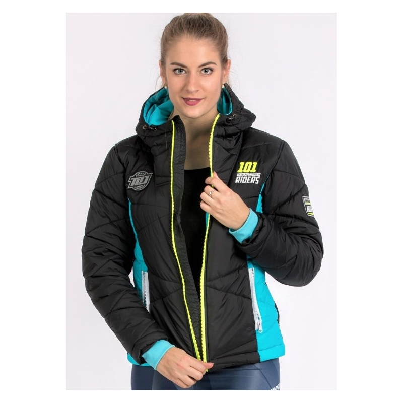 Ženska jakna 101 Riders Defrost crna-plava-fluo žuta