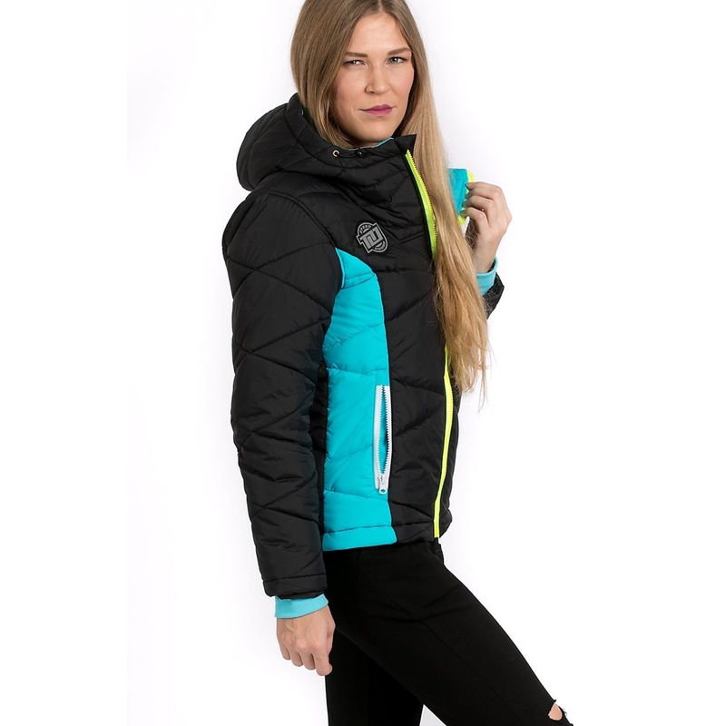 Ženska jakna 101 Riders Defrost crna-plava-fluo žuta