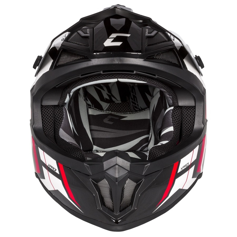Cassida Cross Pro II Contra motokros kaciga bijelo-crveno-crna