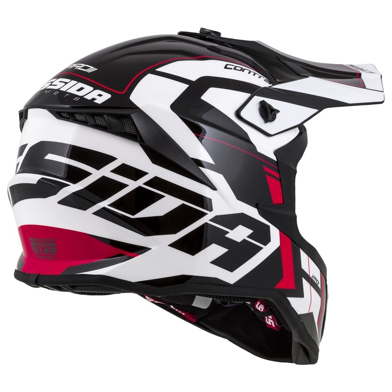 Cassida Cross Pro II Contra motokros kaciga bijelo-crveno-crna