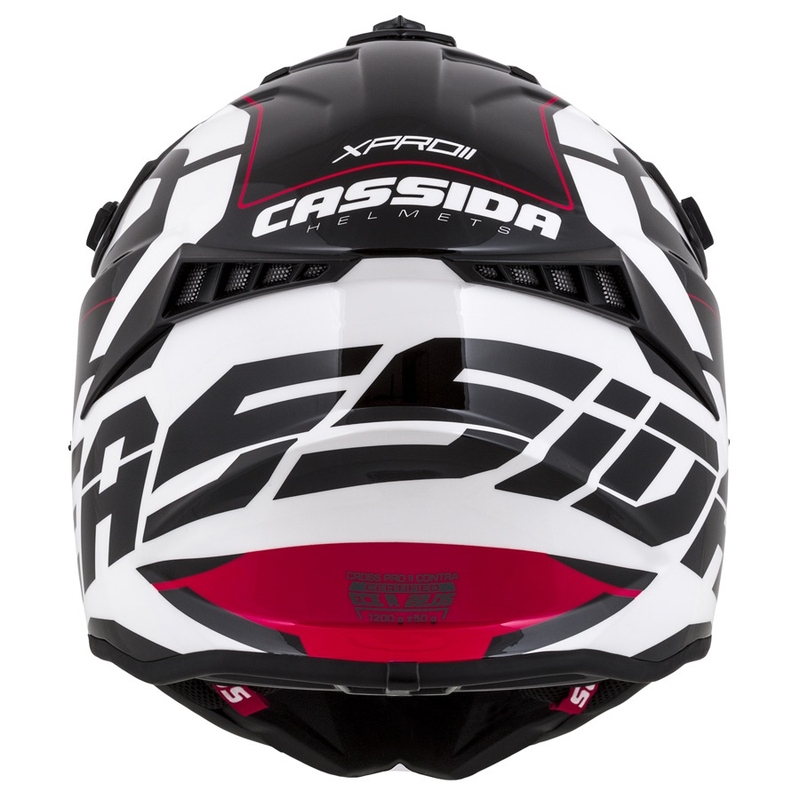 Cassida Cross Pro II Contra motokros kaciga bijelo-crveno-crna