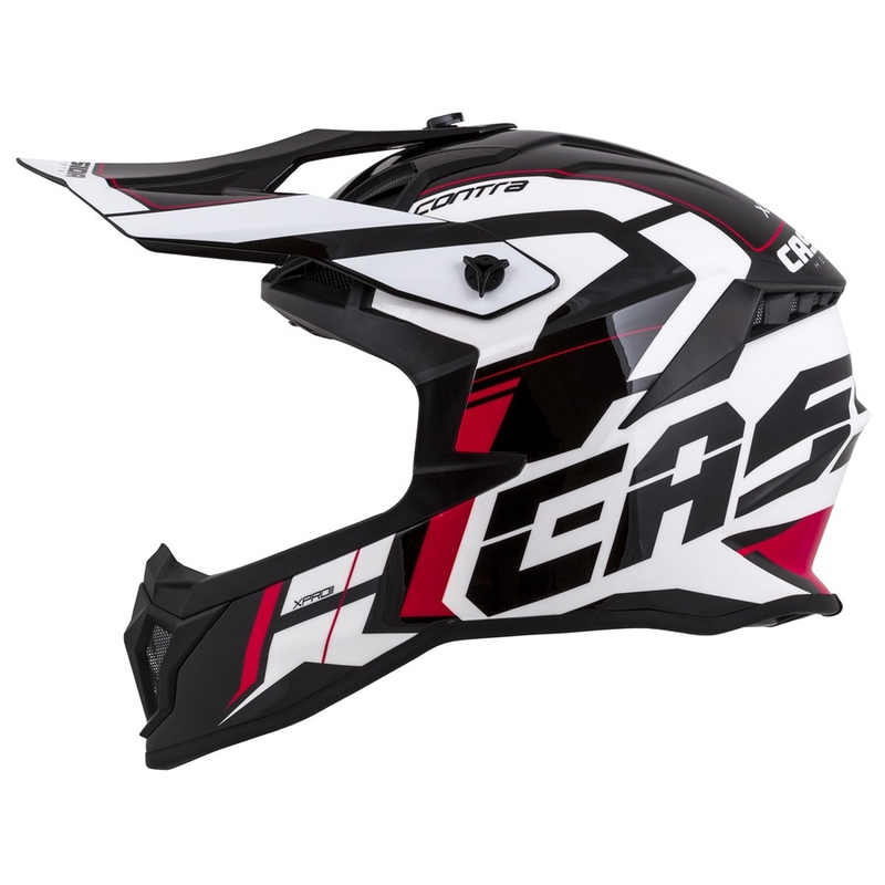Cassida Cross Pro II Contra motokros kaciga bijelo-crveno-crna