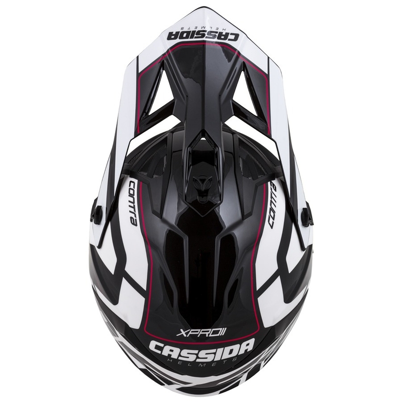 Cassida Cross Pro II Contra motokros kaciga bijelo-crveno-crna