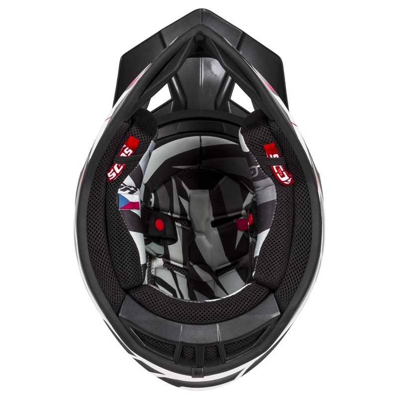 Cassida Cross Pro II Contra motokros kaciga bijelo-crveno-crna