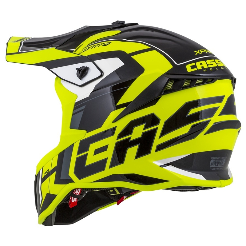 Motocross kaciga Cassida Cross Pro II Contra fluo žuto-sivo-crna