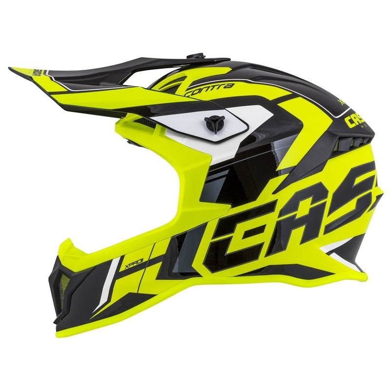 Motocross kaciga Cassida Cross Pro II Contra fluo žuto-sivo-crna