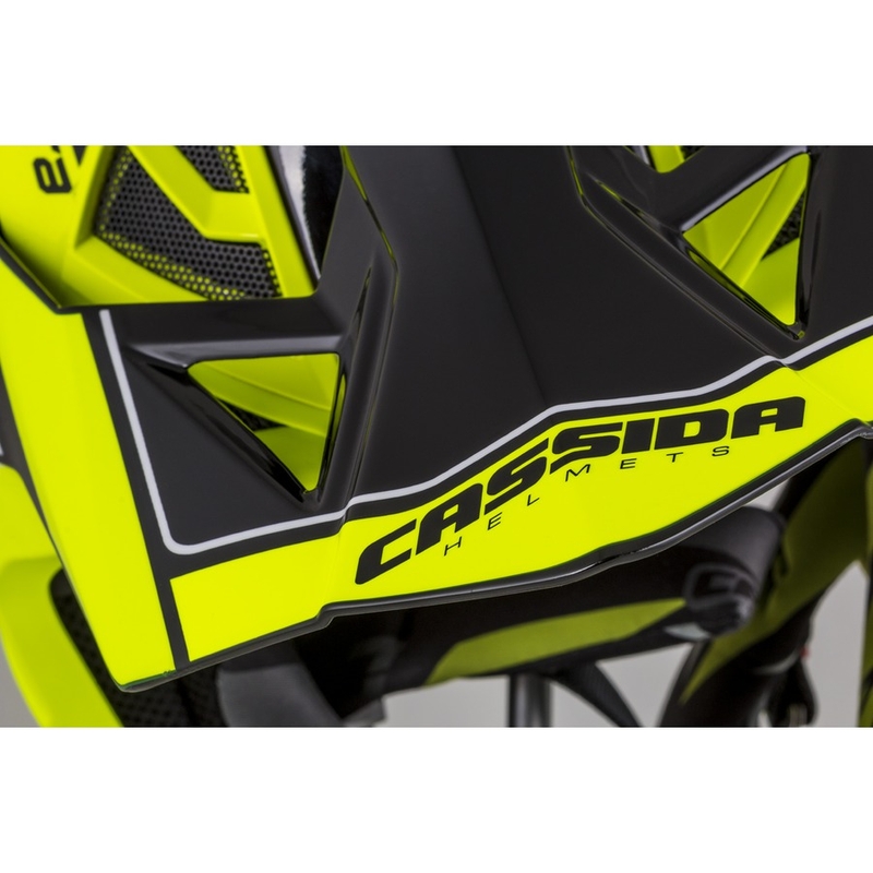 Motocross kaciga Cassida Cross Pro II Contra fluo žuto-sivo-crna