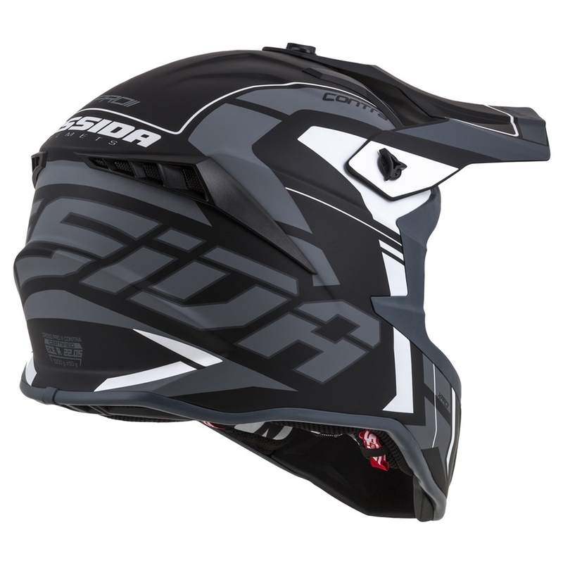 Cassida Cross Pro II Contra motokros kaciga crno-sivo-bijela