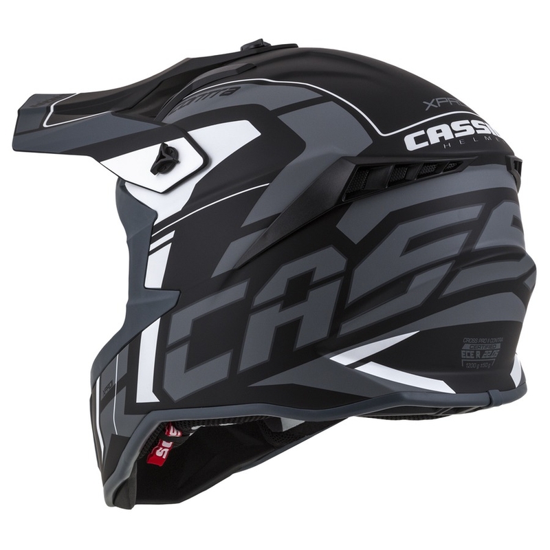 Cassida Cross Pro II Contra motokros kaciga crno-sivo-bijela