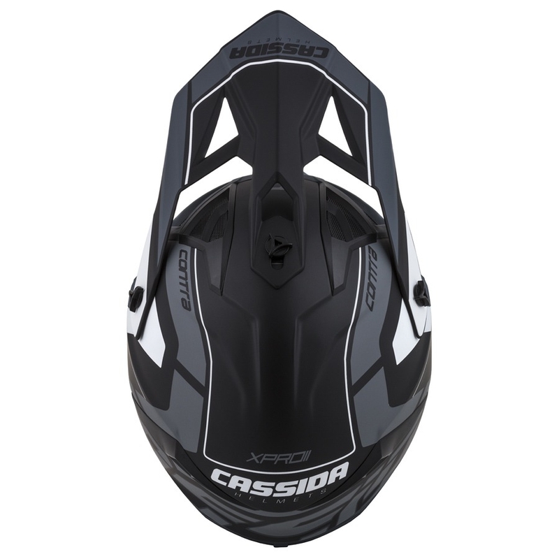 Cassida Cross Pro II Contra motokros kaciga crno-sivo-bijela