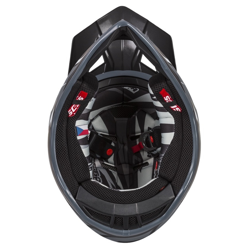 Cassida Cross Pro II Contra motokros kaciga crno-sivo-bijela