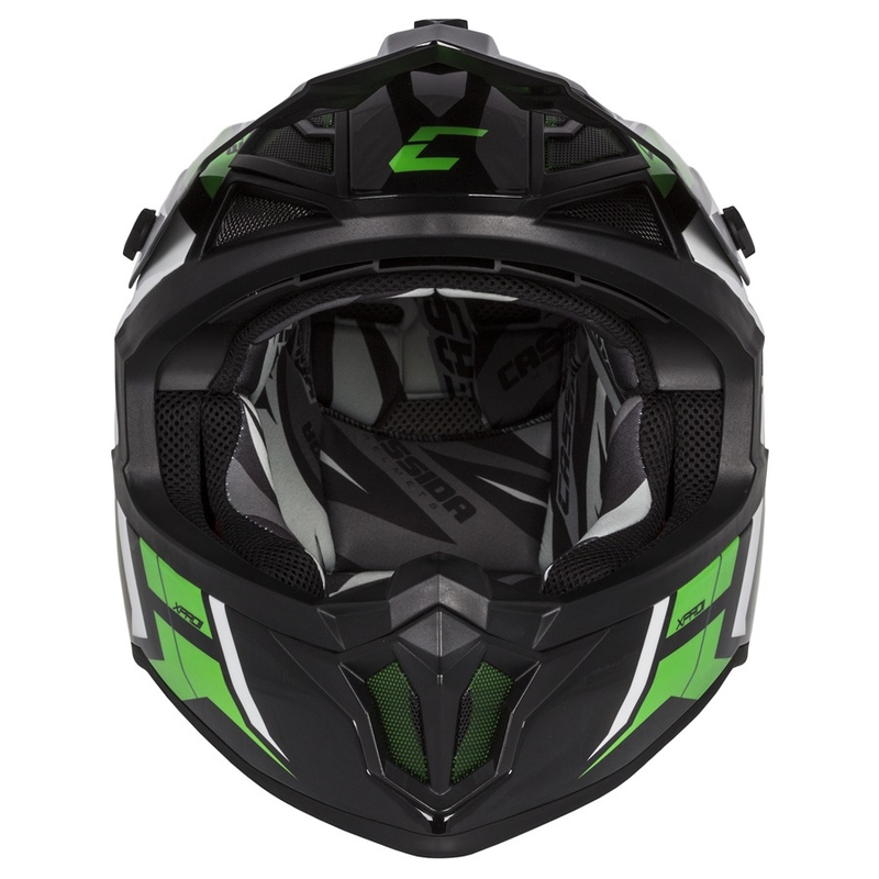 Cassida Cross Pro II Contra motokros kaciga crno-sivo-bijelo-zelena