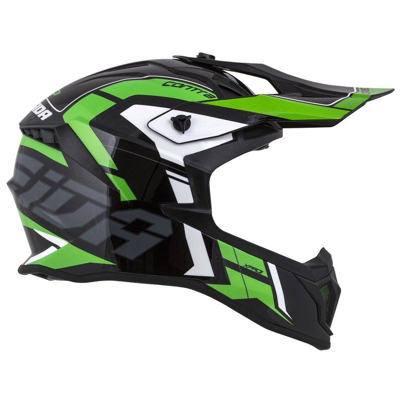 Cassida Cross Pro II Contra motokros kaciga crno-sivo-bijelo-zelena