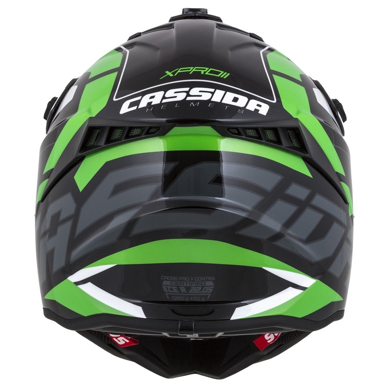 Cassida Cross Pro II Contra motokros kaciga crno-sivo-bijelo-zelena