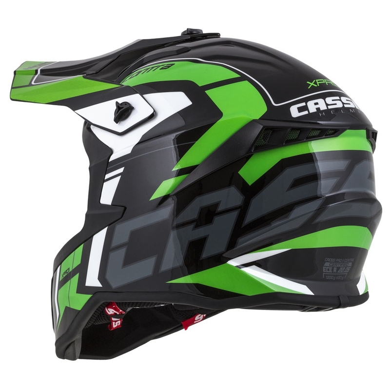 Cassida Cross Pro II Contra motokros kaciga crno-sivo-bijelo-zelena