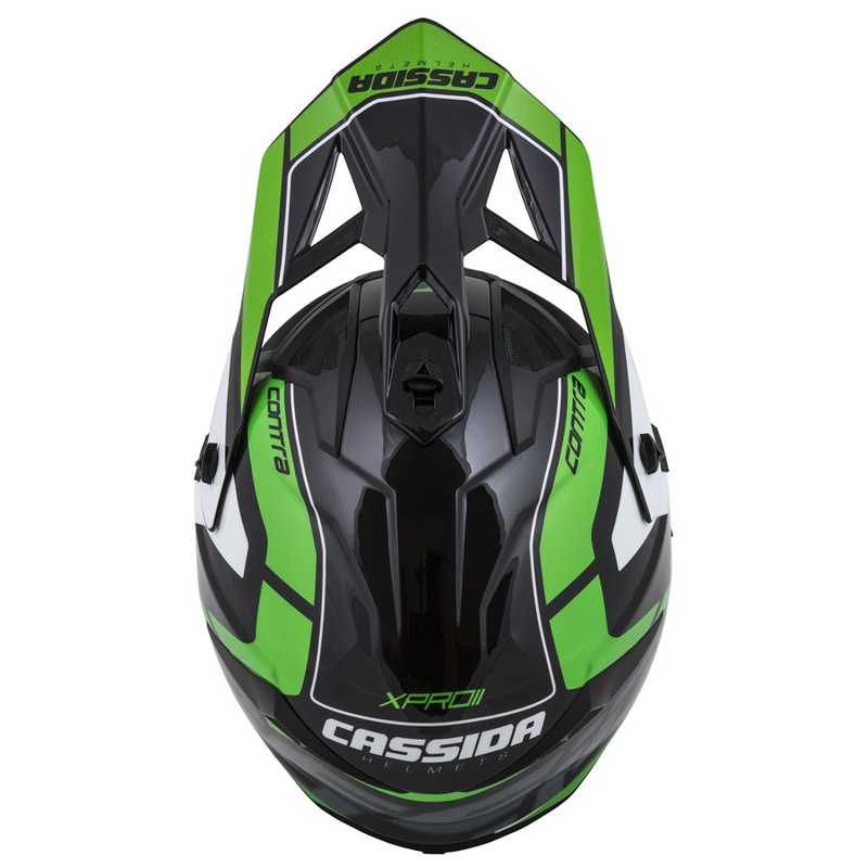 Cassida Cross Pro II Contra motokros kaciga crno-sivo-bijelo-zelena