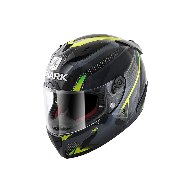 Integralna kaciga SHARK RACE R-PRO CARBON Aspy sivo-fluo žuta