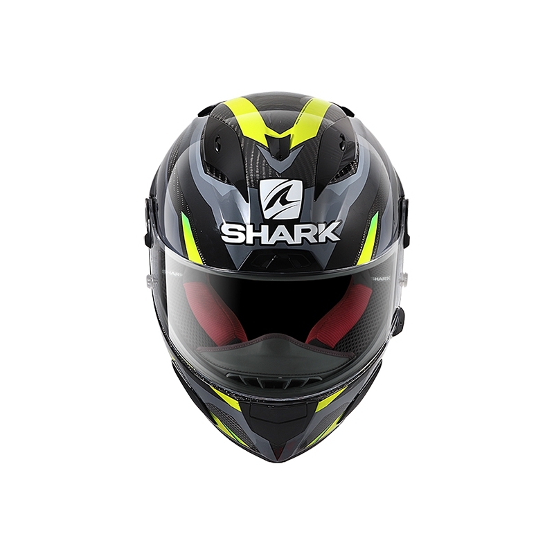 Integralna kaciga SHARK RACE R-PRO CARBON Aspy sivo-fluo žuta