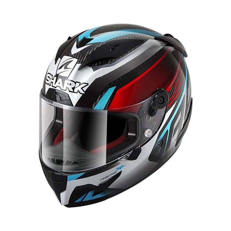 Integralna kaciga SHARK RACE R-PRO CARBON Aspy sivo-plavo-crvena