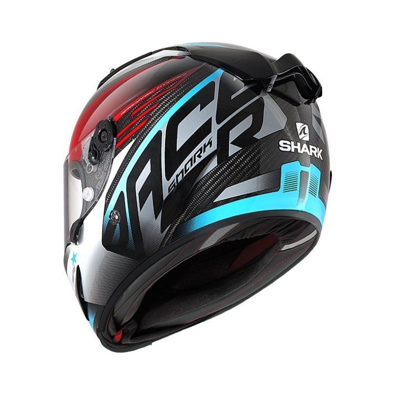 Integralna kaciga SHARK RACE R-PRO CARBON Aspy sivo-plavo-crvena