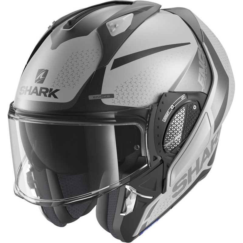 SHARK EVO-GT Flip Up kaciga Encke sivo-crna rasprodaja